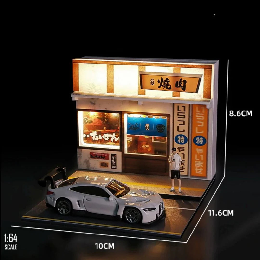 10 pcs - 1:64 Scale Japanese Street Shop Diorama