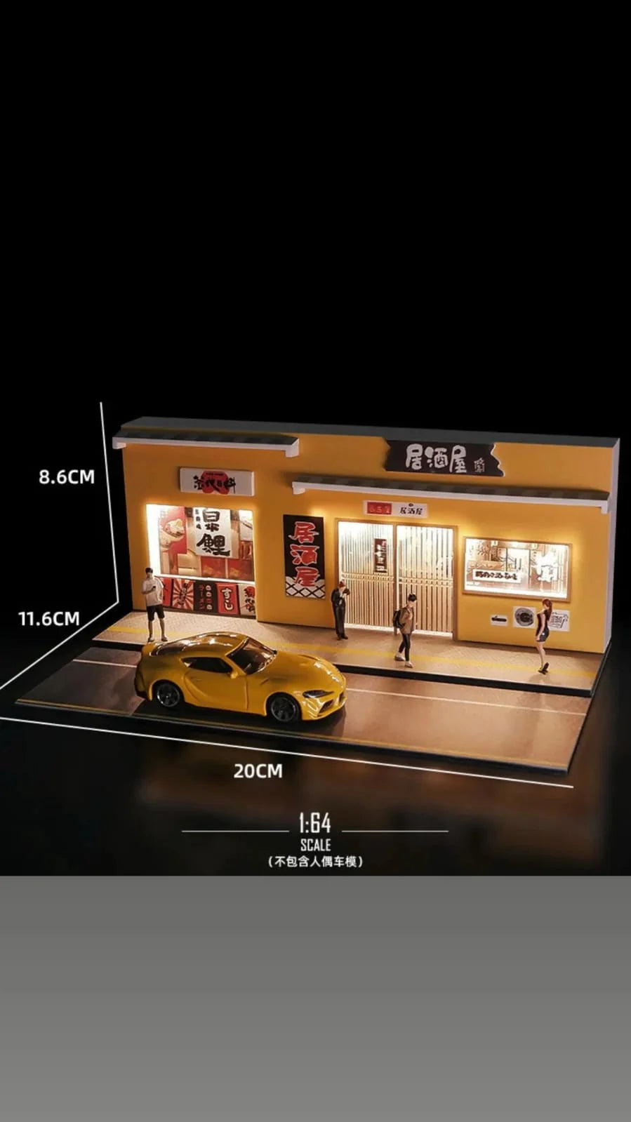 10 pcs - 1:64 Japanese Street Restaurant Diorama